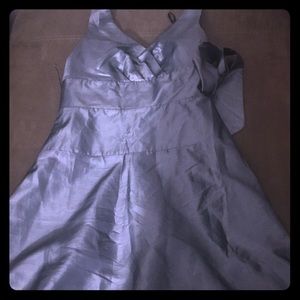 Silver tea length dress